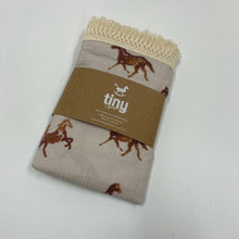 Load image into Gallery viewer, Horse print swaddle blanket